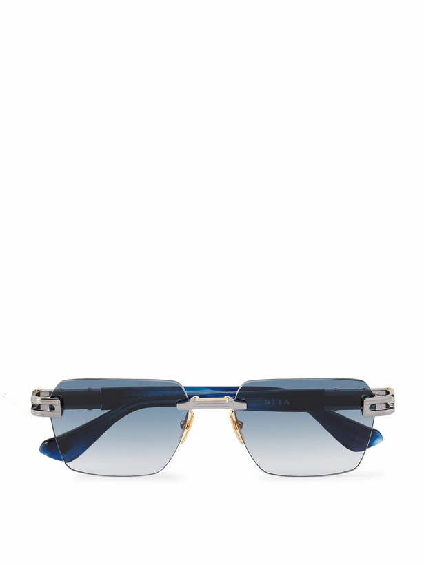 Photo: DITA - Meta-Evo One Square-Frame Silver-Tone and Acetate Sunglasses