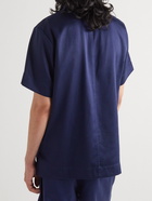 CDLP - Home Satin-Trimmed Lyocell-Twill Pyjama Shirt - Blue