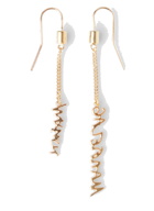 Reverse Mode Signature Earrings in Gold