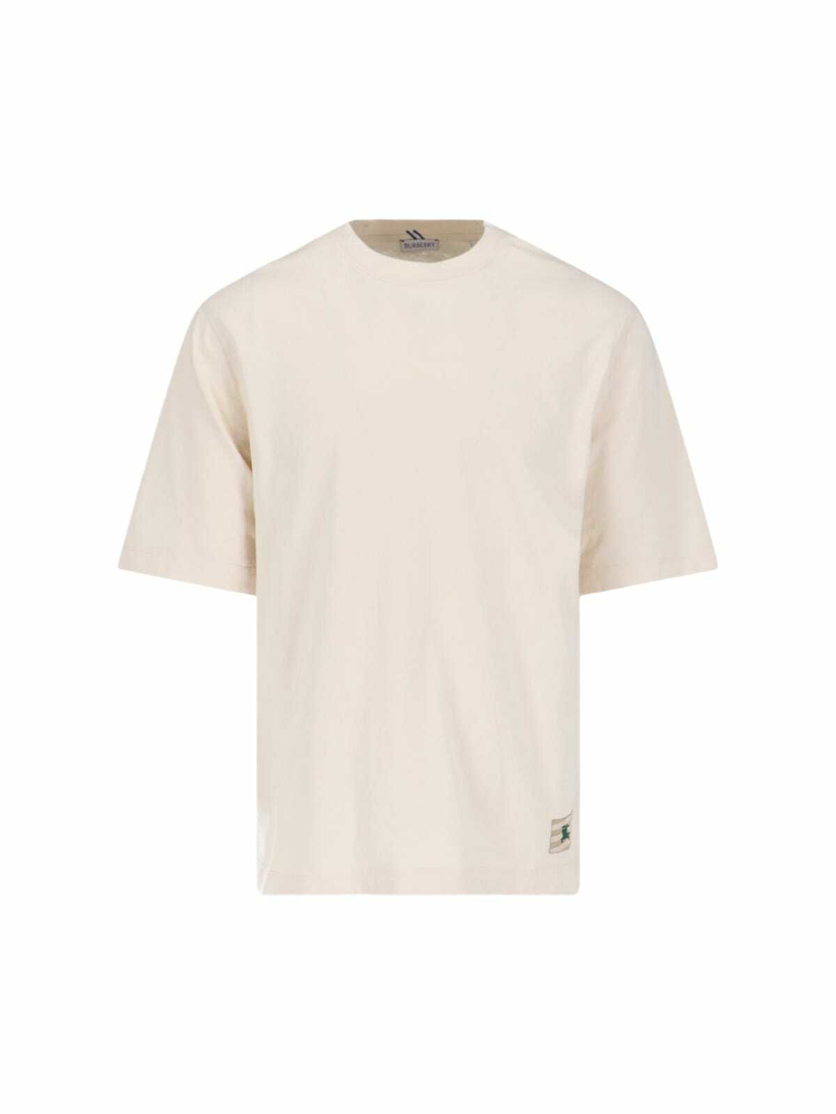 ★Burberry★ Striped Cotton Short Sleeve T-Shirt Beige 81062 Burberry - Striped Mesh T-Shirt - Brown Burberry