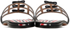 Thom Browne Black 3-Bow Slide Sandal