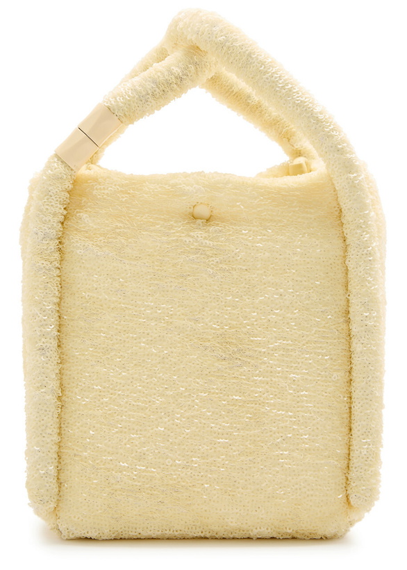 Photo: Boyy Lotus 14 Sequin-embellished top Handle bag - Yellow - One Size