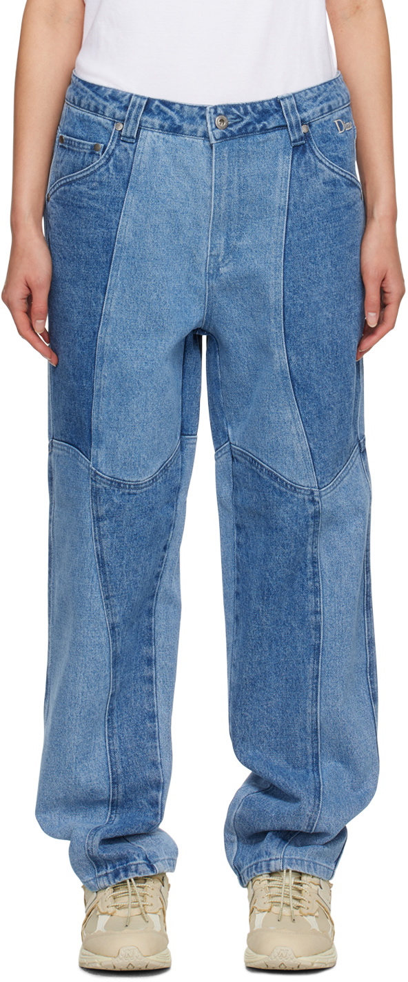 Dime Blue Blocked Jeans Dime