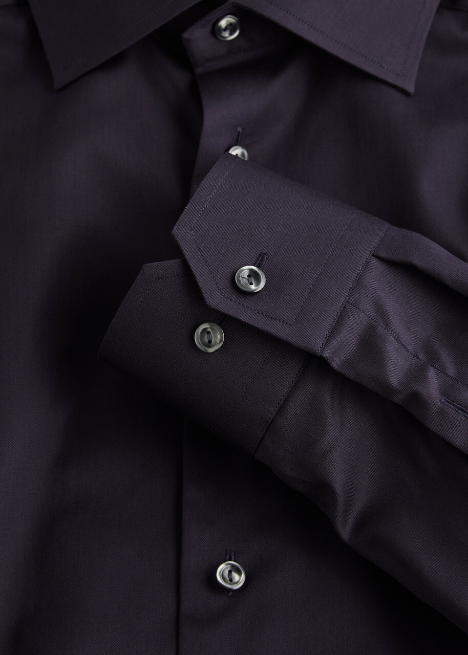 Eton Cotton-twill Shirt Navy