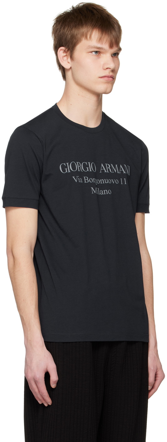 【新シーズン!関税込!】GIORGIOARMANI ロゴ Tシャツ 黒 ネイビー 3DSM72SJTKZ_UBWF-3_8b0da184-