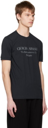 Giorgio Armani Navy Printed T-Shirt