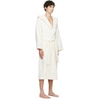 Tekla Off-White Terry Hooded Bathrobe