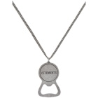 Vetements Silver Bottle Opener Necklace