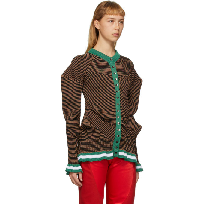 Kiko Kostadinov Brown Topographic Cardigan Kiko Kostadinov