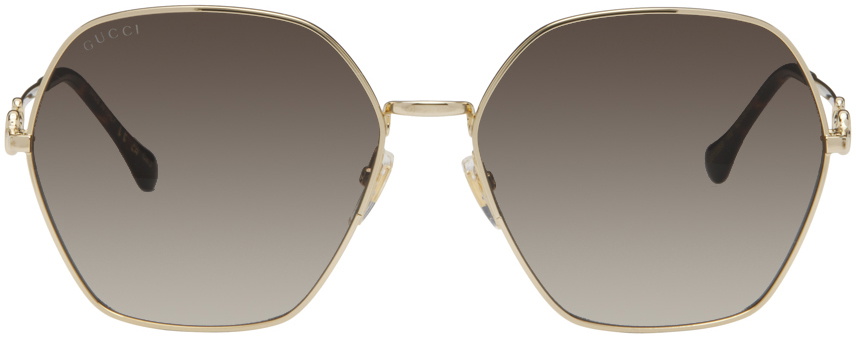 Gucci Gold Horsebit Sunglasses Gucci