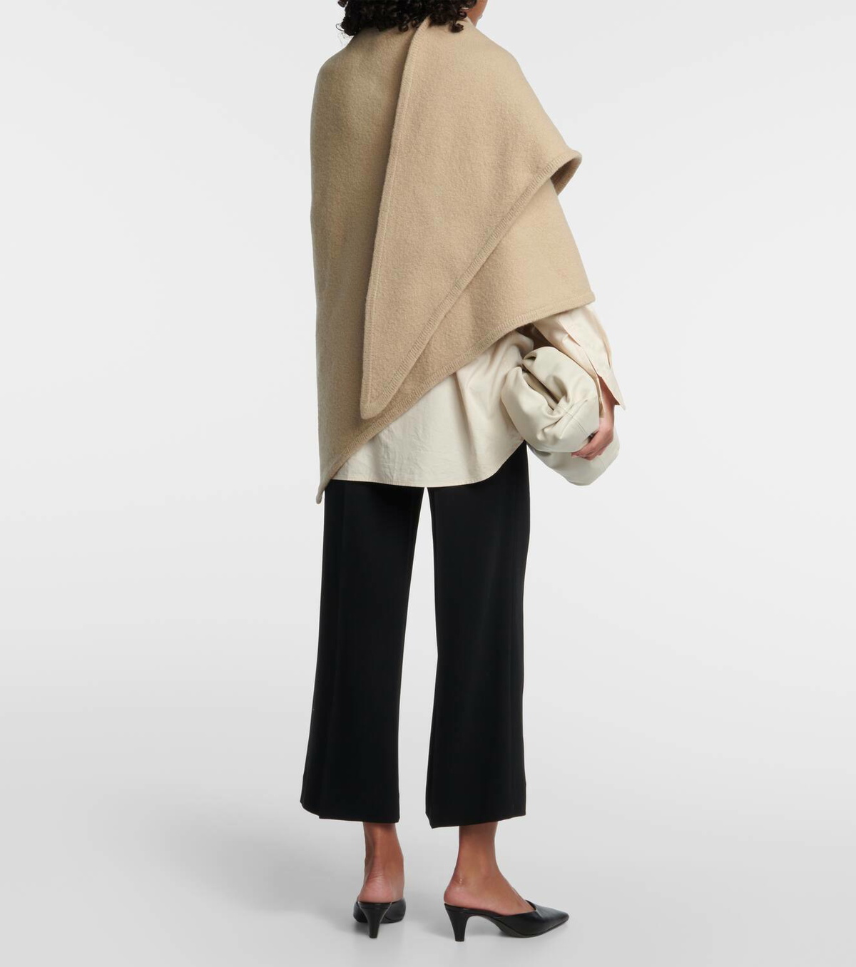 Toteme Women's Wool and Alpaca Scarf Black