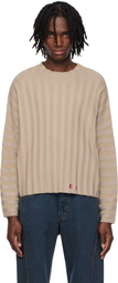 Eckhaus Latta Beige Keyboard Sweater