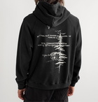 Reese Cooper® - Logo-Appliquéd Printed Loopback Cotton-Jersey Hoodie - Black