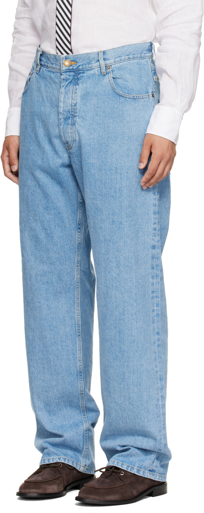Thom Browne Blue Selvedge Denim Jeans