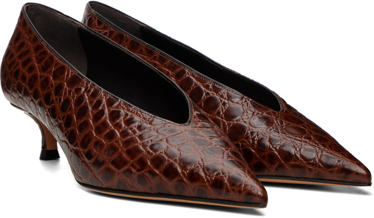 Le Monde Beryl Brown Babouche Kitten Heels