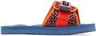 Suicoke Orange & Blue PADRI-PT06 Sandals