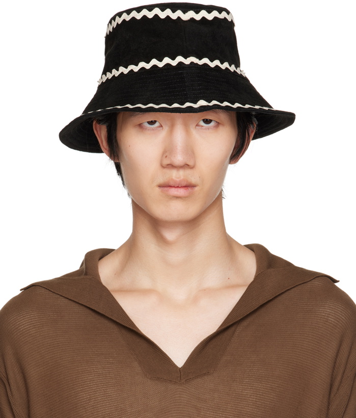 Photo: Bode Black Rickrack Bucket Hat