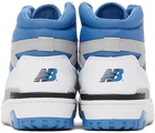 New Balance White & Blue 650 Sneakers