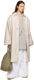 Hed Mayner Beige Buttoned Trench Coat