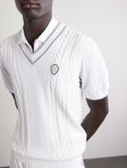 Brunello Cucinelli - Logo-Appliquéd Cotton Sweater Vest - White
