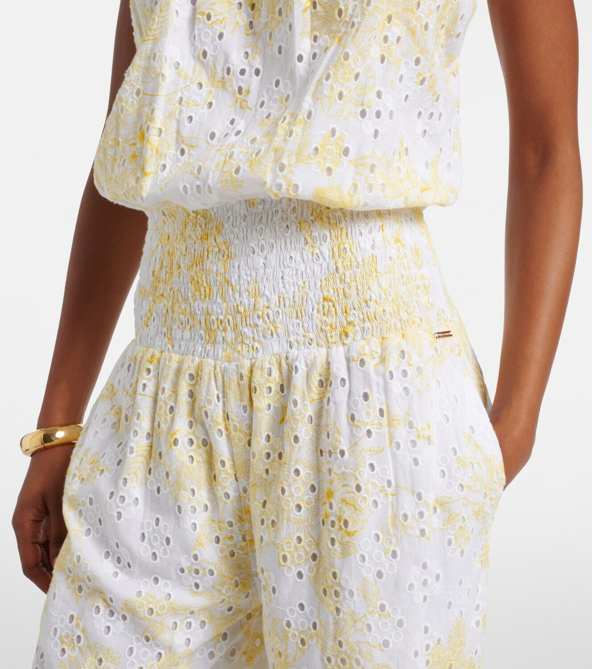 Melissa Odabash Naomi broderie anglaise cotton jumpsuit