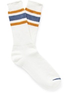 ANONYMOUS ISM - Striped Recover Socks - White