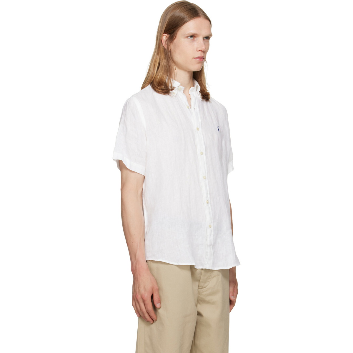 Polo Ralph Lauren White Classic Fit Linen Shirt