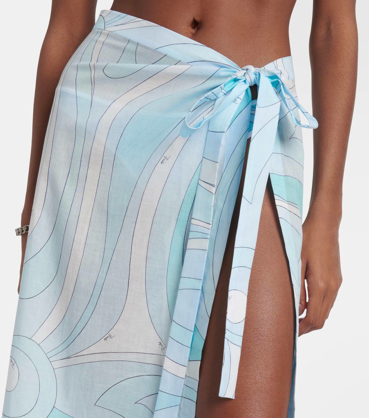 Pucci Marmo cotton muslin beach cover-up