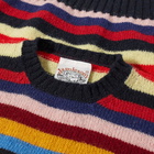 Jamieson's of Shetland Men's Stripe Crew Knit in Multi