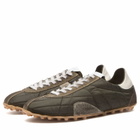 Maison Margiela Women's Low Top Sprinter Sneakers in Dark Green/White/Grey