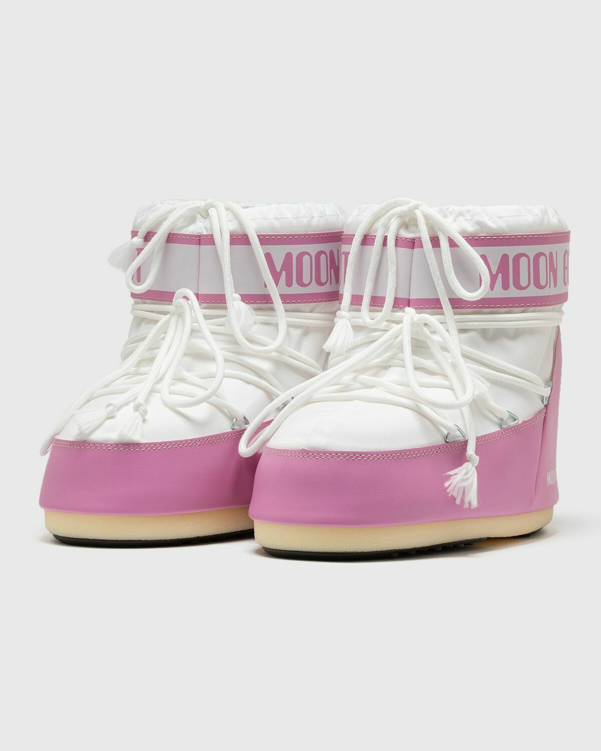Moon Boot Mb Icon Low Nylon Pink/White Boots Moon Boot