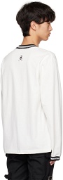 MASTERMIND WORLD White Jacquard Long Sleeve T-Shirt