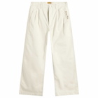 Human Made Men's Double Pleated Wide Chino Pants in White