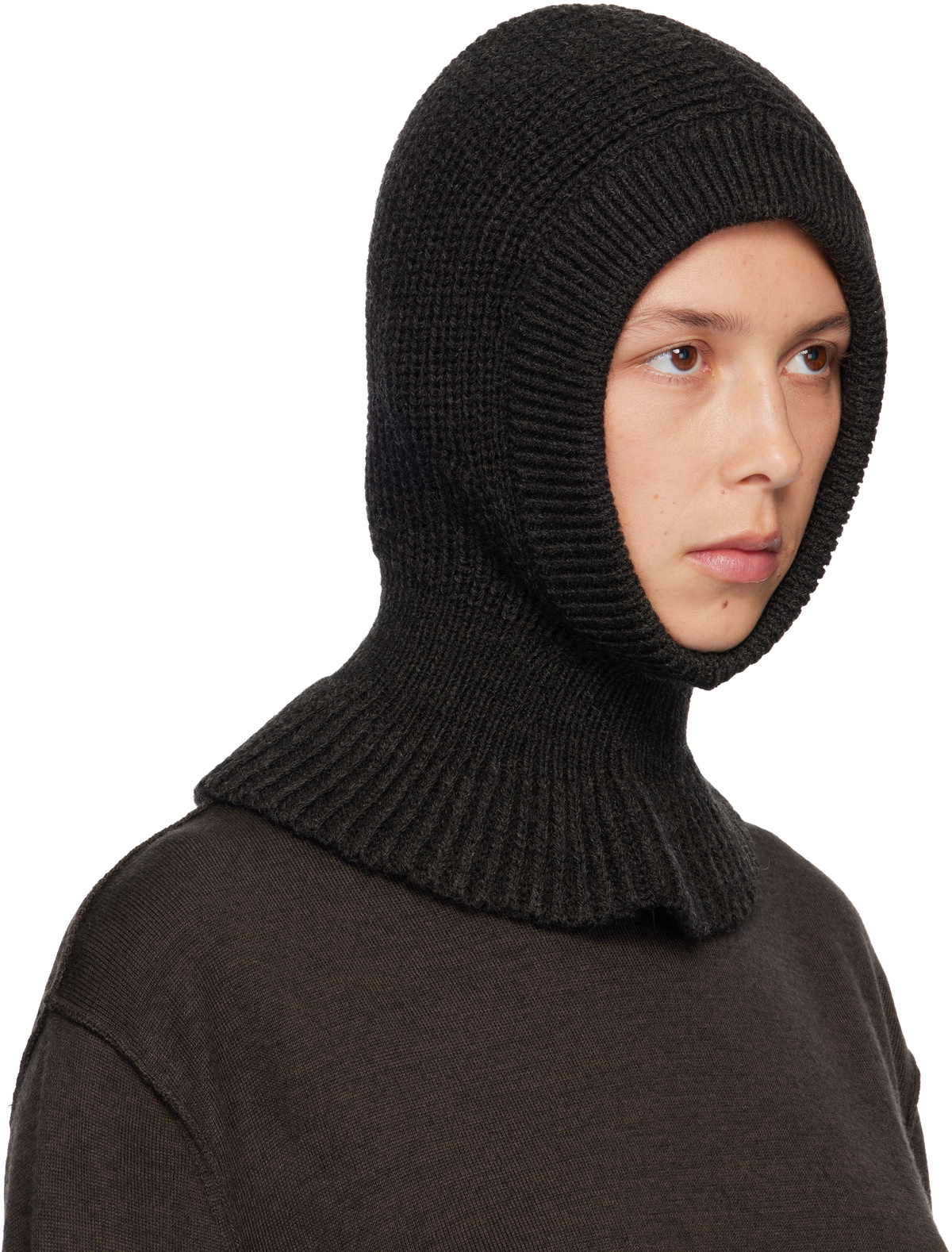 LEMAIRE Brown Hood Beanie