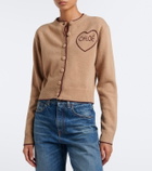 Chloé Logo wool and cashmere cardigan