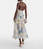Rodarte Floral sequined midi dress