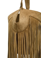 Khaite Lotus Nano Fringed Suede Tote - Natural - One Size