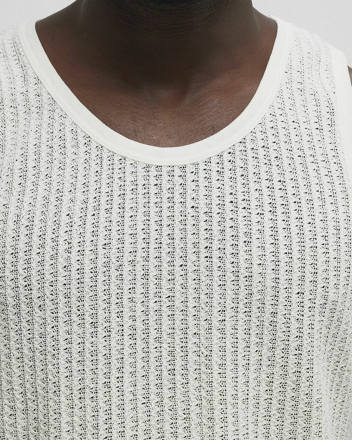 Wax London PRIM VEST JERSEY LACE White Mens Shortsleefe