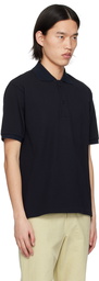 AURALEE Black Button Up Polo