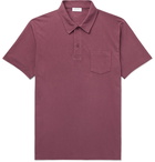 Sunspel - Riviera Slim-Fit Cotton-Mesh Polo Shirt - Burgundy