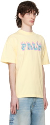 Palm Angels Yellow Flames Vint T-Shirt