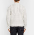 Ralph Lauren Purple Label - Cable-Knit Wool and Cashmere-Blend Mock-Neck Sweater - Men - Ivory