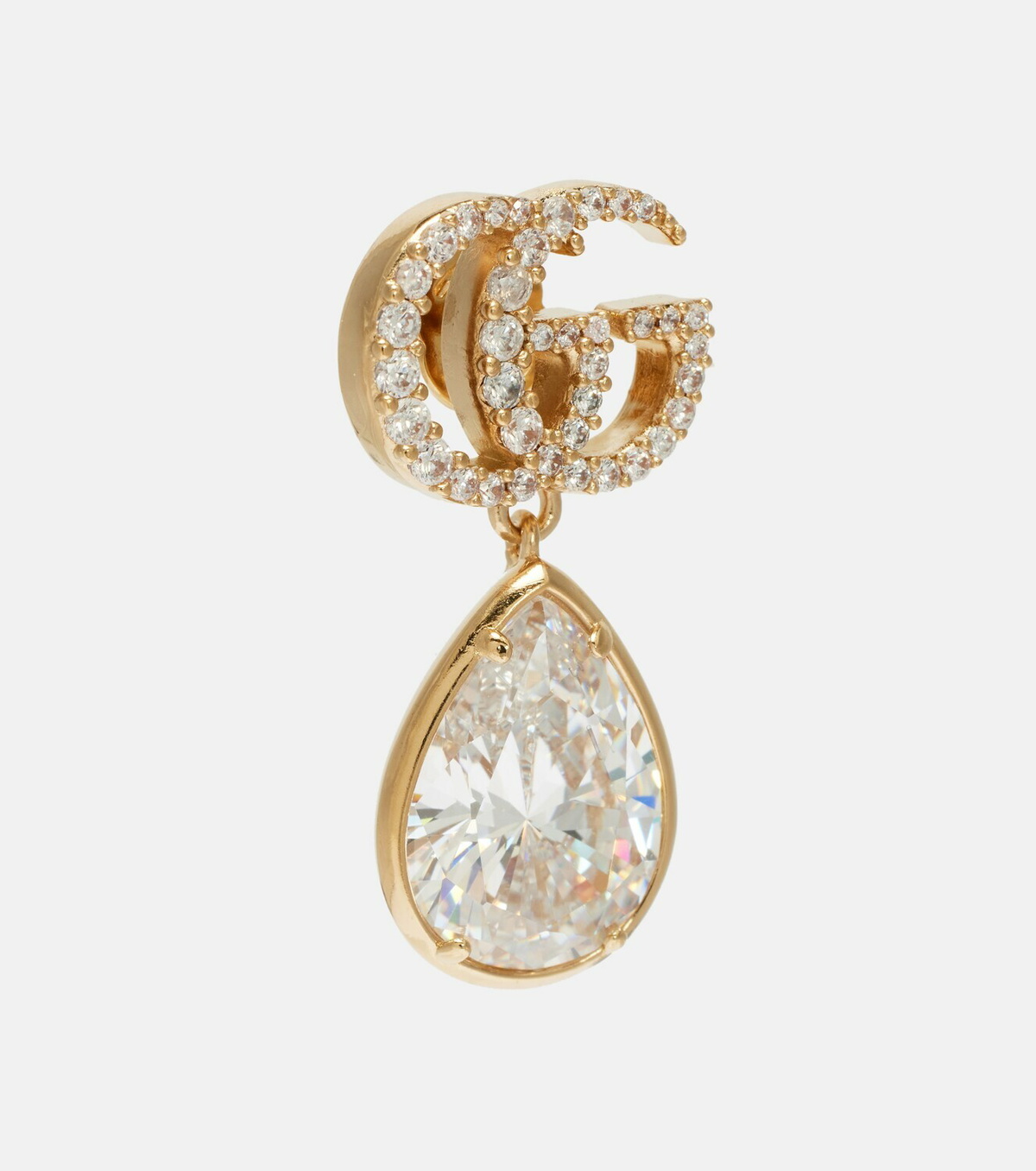 Gucci GG Marmont crystal-embellished drop earrings