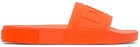 Dolce & Gabbana Orange Tonal Logo Sandals