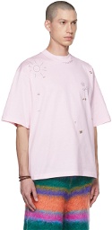 Marni Pink Embroidered T-Shirt