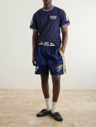 Human Made - Straight-Leg Logo-Embroidered Cotton-Blend Shorts - Blue