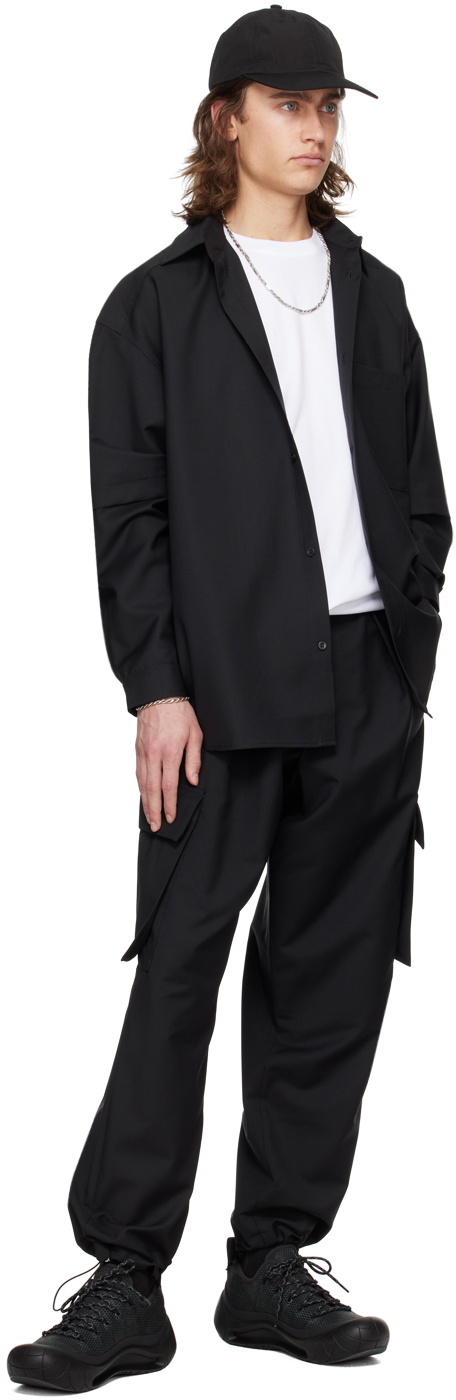 Lownn Black Drawstring Cargo Pants