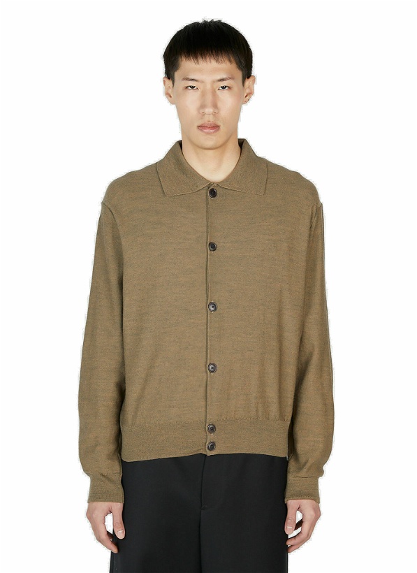 Photo: Lemaire - Convertible Collar Cardigan in Brown