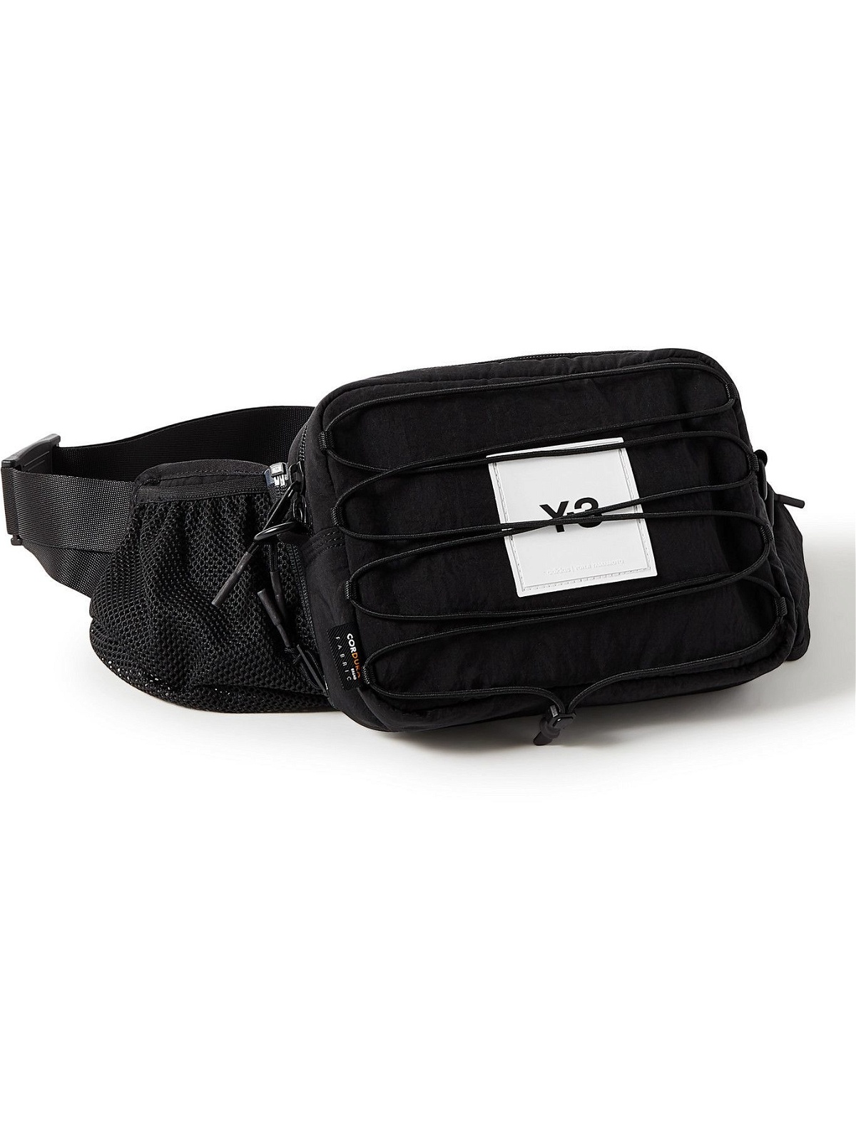 Photo: Y-3 - Mesh-Trimmed CORDURA Belt Bag - Black