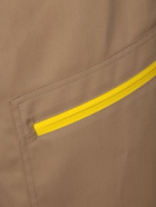 MSGM Loose Zip Beige Bermuda Shorts
